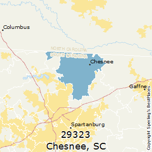 Chesnee,South Carolina County Map