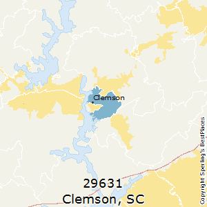 Clemson,South Carolina County Map