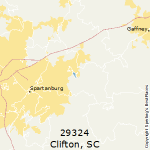 Clifton,South Carolina County Map