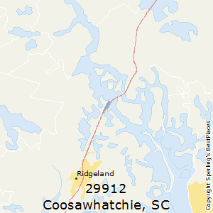 Coosawhatchie,South Carolina County Map