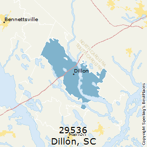 Dillon,South Carolina County Map