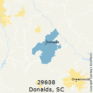 Donalds,South Carolina County Map