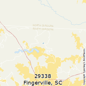 Fingerville,South Carolina County Map