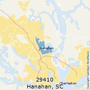 Hanahan,South Carolina County Map
