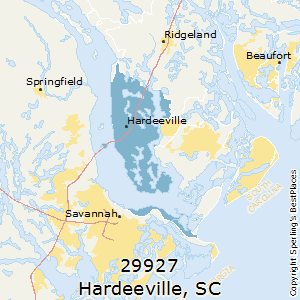 Hardeeville,South Carolina County Map