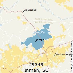 Inman,South Carolina County Map