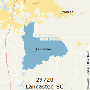 Lancaster,South Carolina County Map