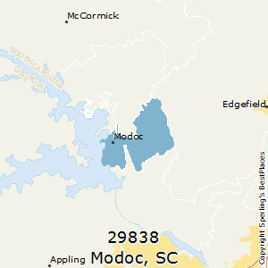 Modoc,South Carolina County Map