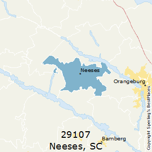 Neeses,South Carolina County Map