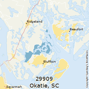 Okatie,South Carolina County Map