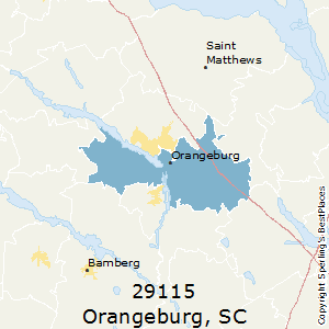 Orangeburg,South Carolina County Map