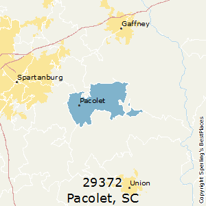 Pacolet,South Carolina County Map