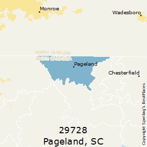 Pageland,South Carolina County Map