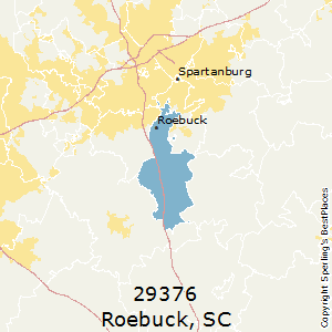 Roebuck,South Carolina County Map