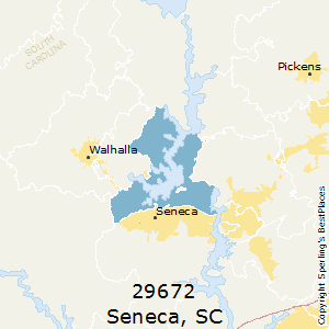 Seneca,South Carolina County Map