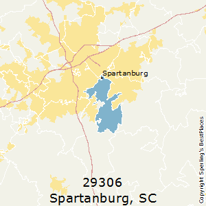 Spartanburg,South Carolina County Map