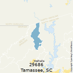 Tamassee,South Carolina County Map