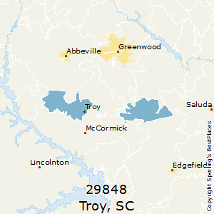 Troy,South Carolina County Map
