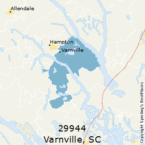 Varnville,South Carolina County Map