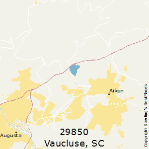 Vaucluse,South Carolina County Map
