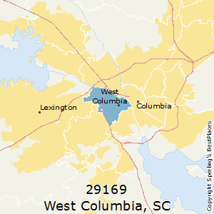 West_Columbia,South Carolina County Map