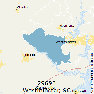 Westminster,South Carolina County Map