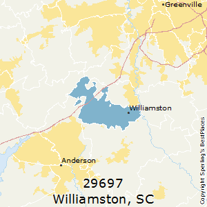 Williamston,South Carolina County Map