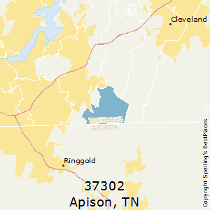 Apison,Tennessee County Map