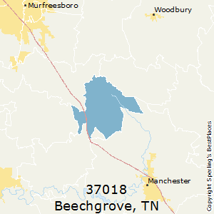 Beechgrove,Tennessee County Map