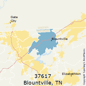 Blountville,Tennessee County Map