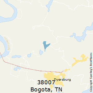 Bogota,Tennessee County Map