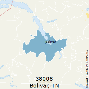 Bolivar,Tennessee County Map