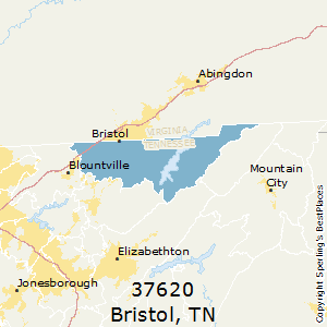 Bristol,Tennessee County Map