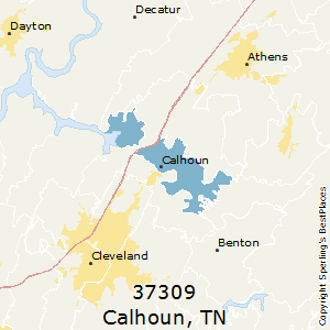 Calhoun,Tennessee County Map