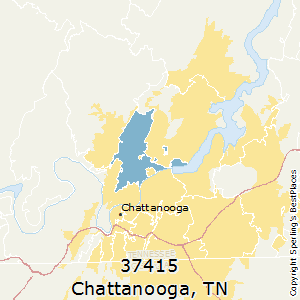 Chattanooga,Tennessee County Map