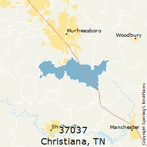 Christiana,Tennessee County Map