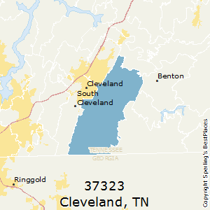 Cleveland,Tennessee County Map