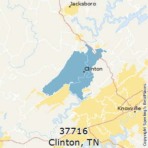 Clinton,Tennessee County Map