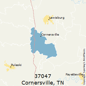 Cornersville,Tennessee County Map