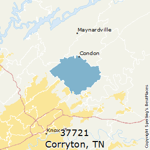 Corryton,Tennessee County Map