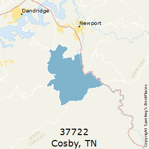 Cosby,Tennessee County Map