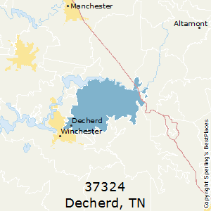 Decherd,Tennessee County Map