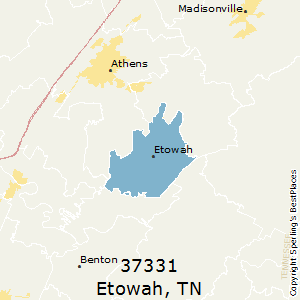 Etowah,Tennessee County Map