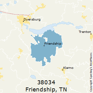 Friendship,Tennessee County Map
