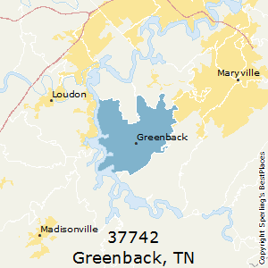 Greenback,Tennessee County Map