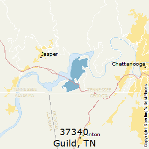 Guild,Tennessee County Map