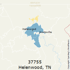 Helenwood,Tennessee County Map