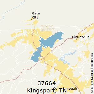 Kingsport,Tennessee County Map