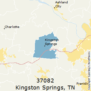 Kingston_Springs,Tennessee County Map