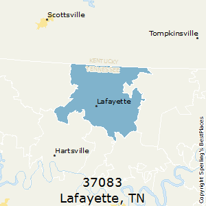 Lafayette,Tennessee County Map